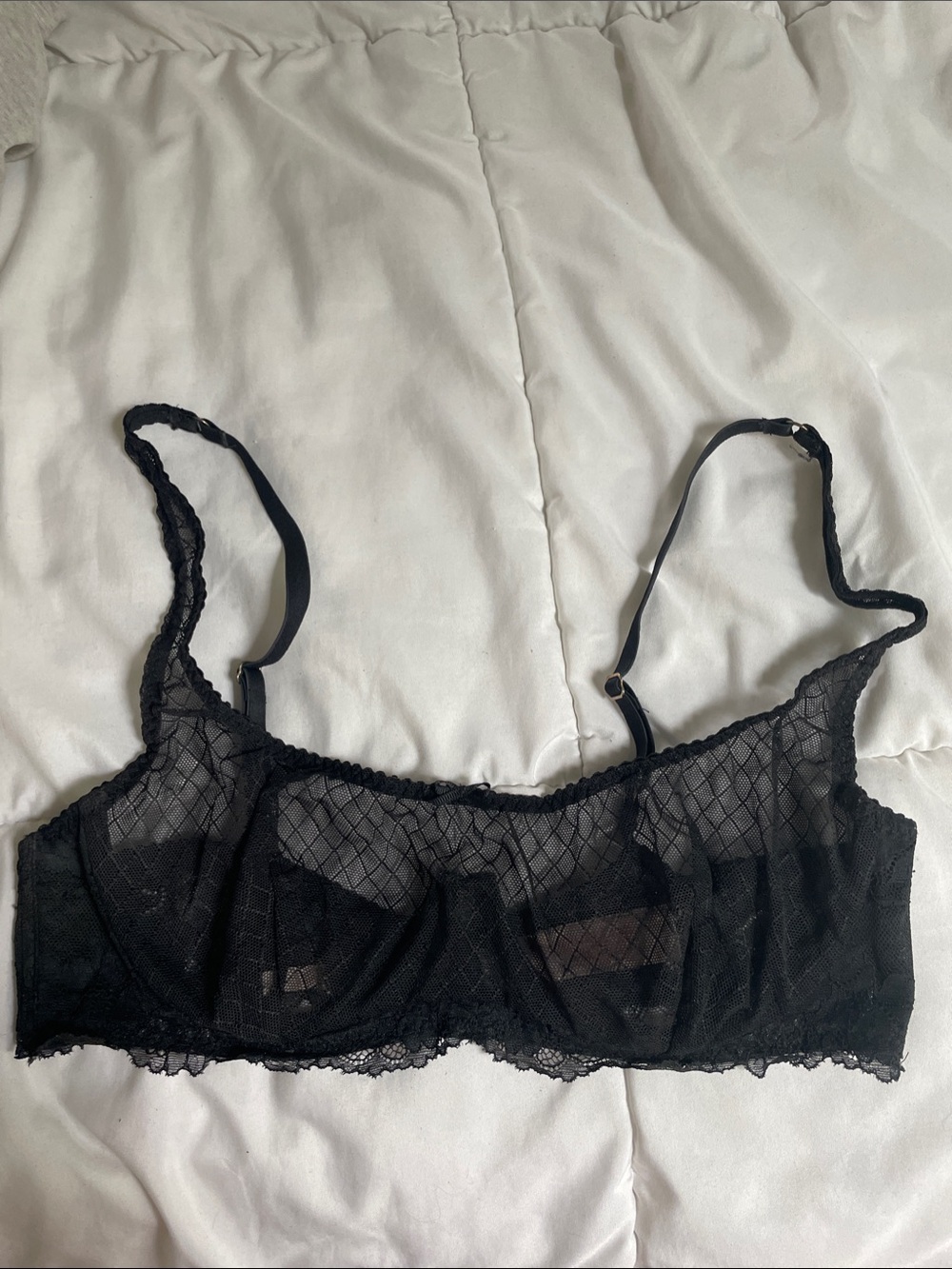 Savage X Fenty Black Sheer Lace Bralette